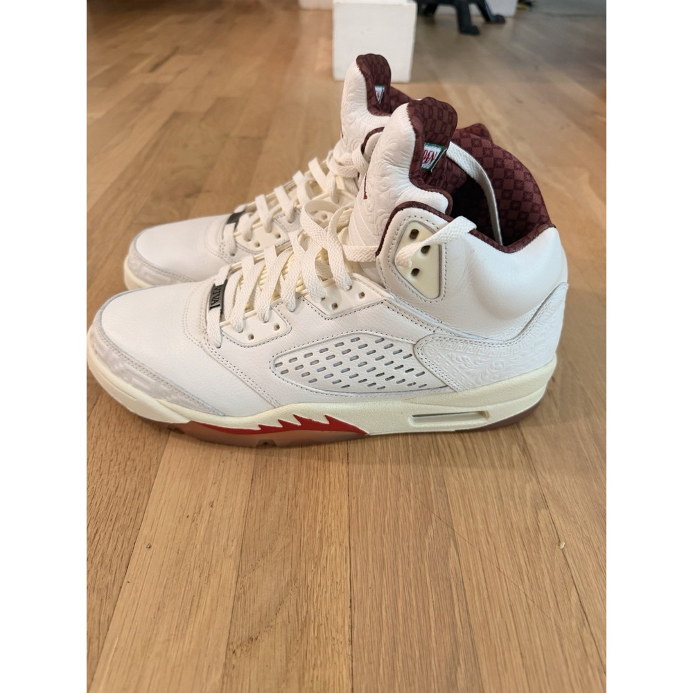 Air Jordan 5 'El Grito' Sail White Sneakers Size 12 HF8833-100
